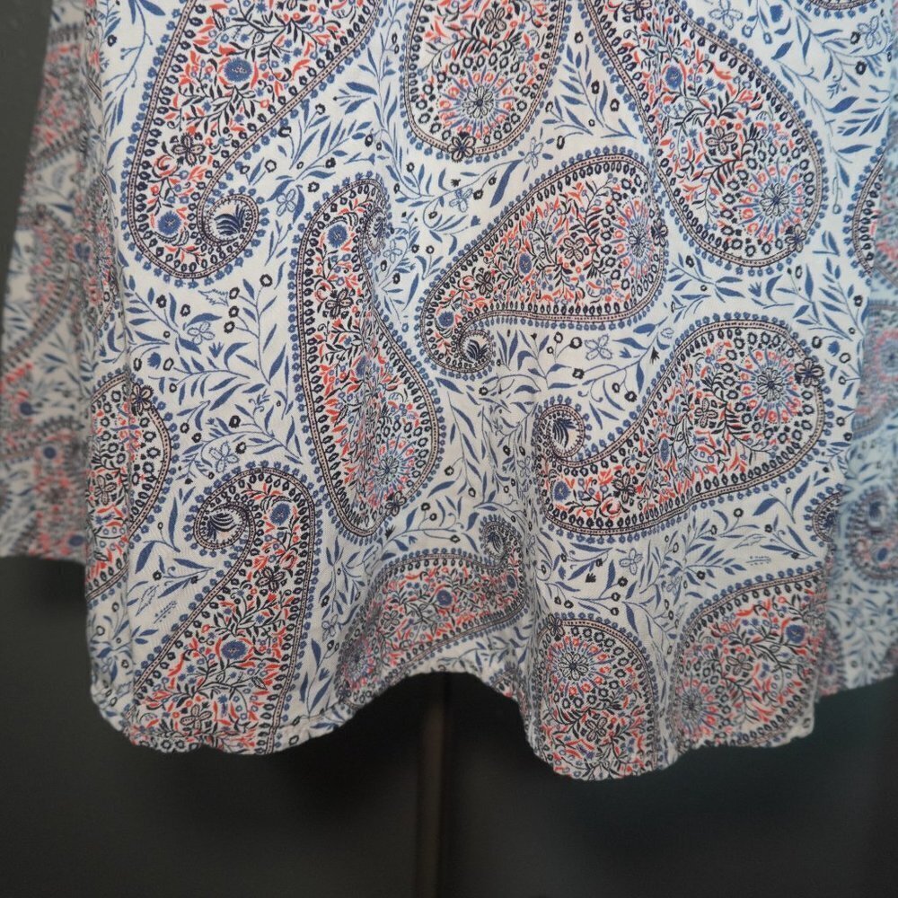 Old Navy Women’s White Paisley Print Sleeveless Mini Tank Dress Size Small - Picture 2 of 6